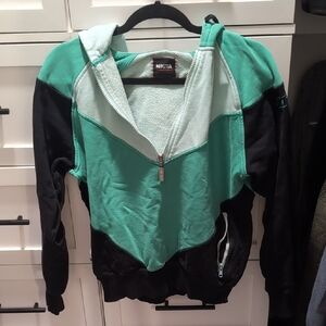 Nikita Women's Green and Black Colorblock Hoodie